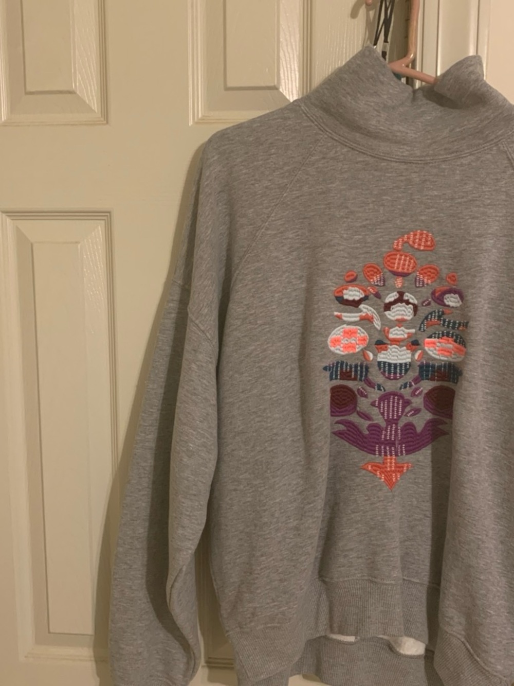🆕WOT FP MOVEMENT On Your Mark Sweat Logo Sweatshirt / Heather Grey Combo - Picture 5 of 11